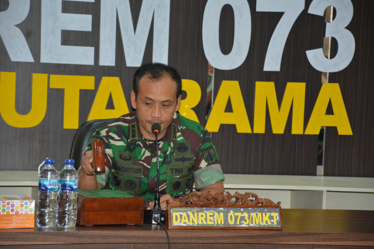 Danrem 073/Makutarama Pimpin Sidang Pankar Jabatan Perwira Triwulan III TA. 2022